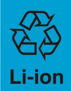 リチウムイオン電池のリサイクルマーク