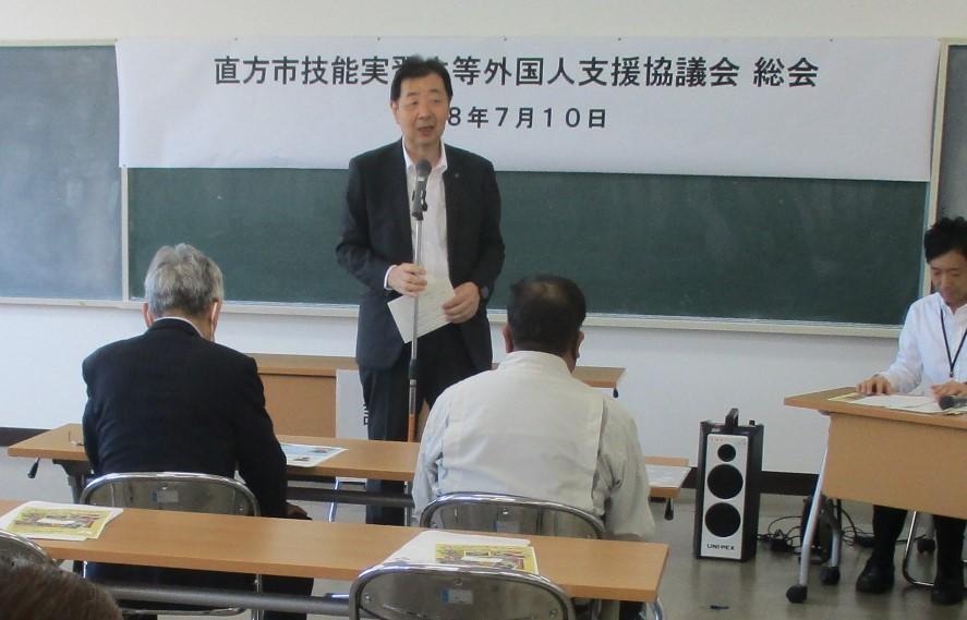会長挨拶の様子
