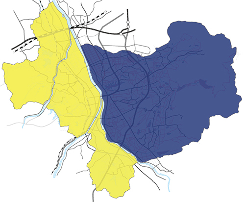 燃やせるゴミ回収区域地図