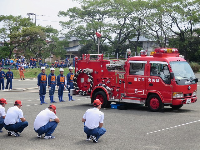 写真：操法大会競技開始前の様子
