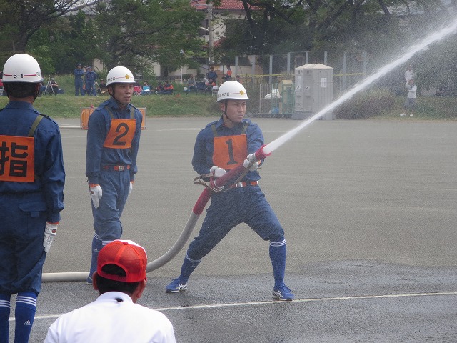 写真：操法大会競技の様子