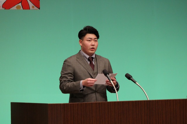 新成人代表 市薗幸拓さん