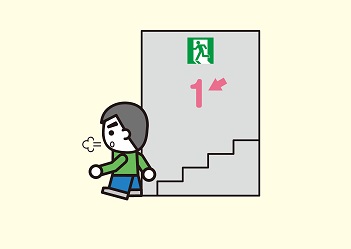 画像：避難