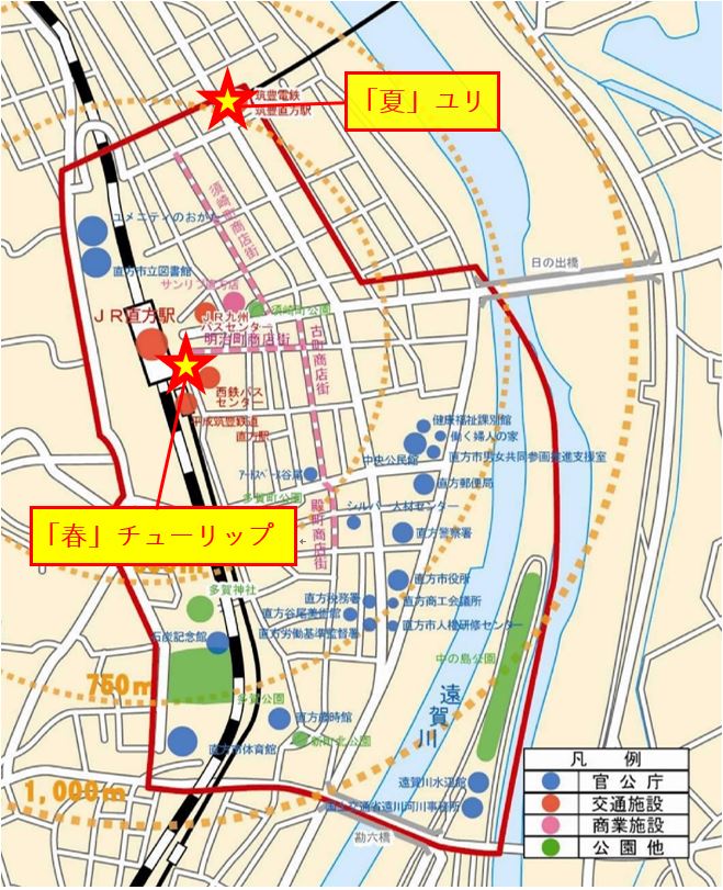 春夏蓋設置位置図