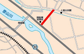 工事による規制箇所周辺地図