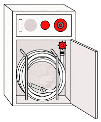 屋内消火栓BOXのイラスト。