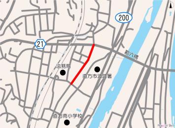 新町地内の工事箇所