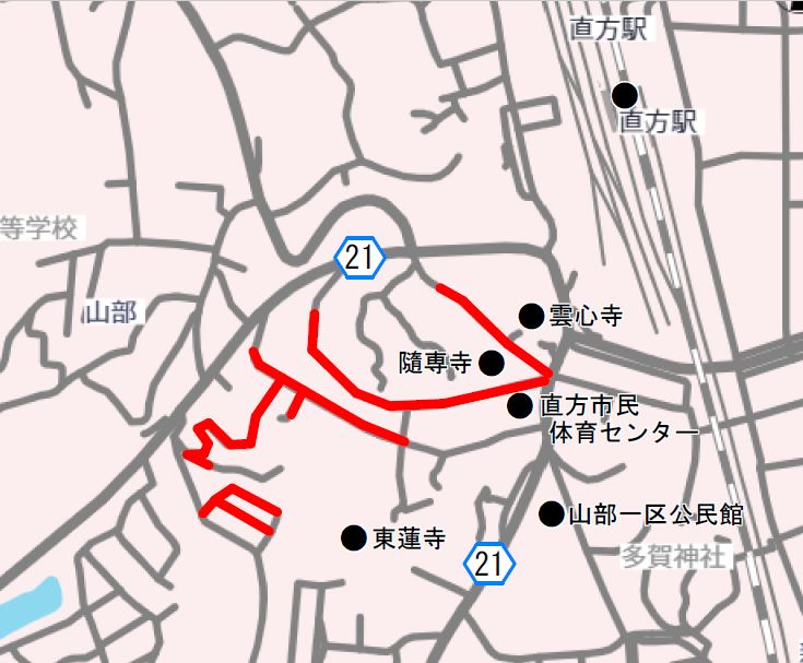 山部地内の工事箇所